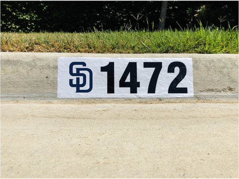 DIY: Home address curb painting with a logo - How to curb paint