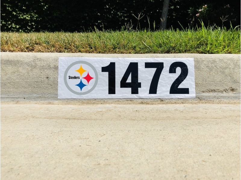 thumbnail image 2 of Curb-N-Sign Customized Curb Wrap With Your Favorite Team Logo - Reflective Aluminum 2 of 4